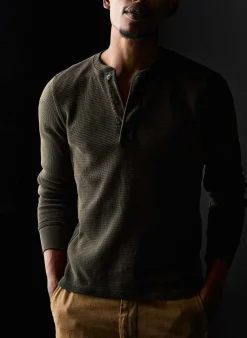 Imogene + Willie Knits & Sweaters*the knit waffle henley in forest