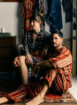 Women Imogene + Willie Accessories|Accessories*the ojai robe in coastal stripe