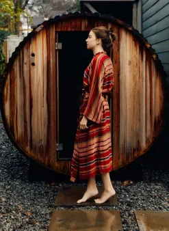 Women Imogene + Willie Accessories|Accessories*the ojai robe in coastal stripe