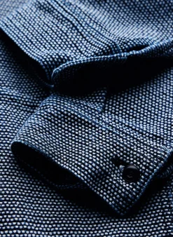 Women Imogene + Willie Jackets*the painters coat in indigo cream sashiko