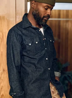 Imogene + Willie Shirts*the sawtooth pearl snap in indigo nep