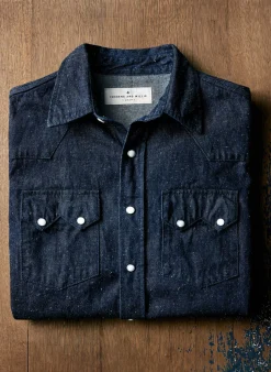 Imogene + Willie Shirts*the sawtooth pearl snap in indigo nep