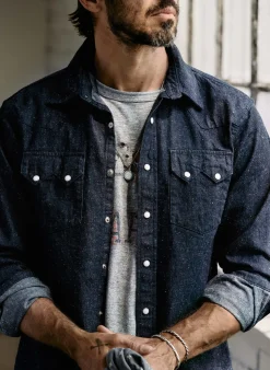 Imogene + Willie Shirts*the sawtooth pearl snap in indigo nep