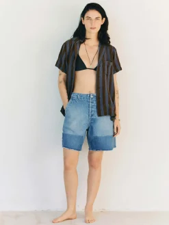 Women Imogene + Willie Shirts*the sunfair shirt in indigo jacquard stripe