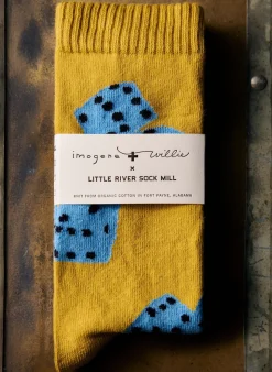 Women Imogene + Willie Socks|Accessories*the "tumblin dice" sock in gold