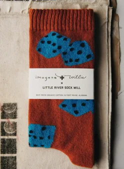 Imogene + Willie Socks*the "tumblin dice" sock in rust