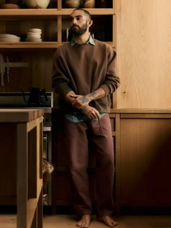 Imogene + Willie Pants & Shorts*the ventura chore pant in dark mauve
