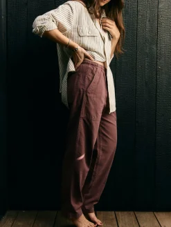 Women Imogene + Willie Pants & Shorts*the ventura chore pant in dark mauve