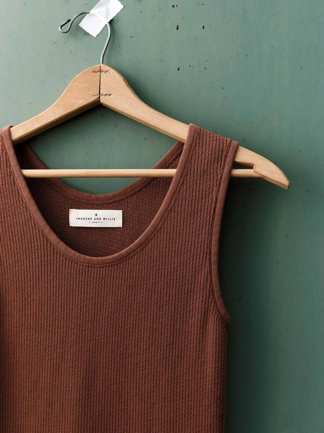 Women Imogene + Willie Tees & Tanks*the vintage tank in open knit chestnut