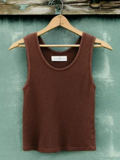 Women Imogene + Willie Tees & Tanks*the vintage tank in open knit chestnut