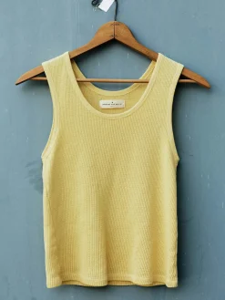 Women Imogene + Willie Tees & Tanks*the vintage tank in open knit yellow