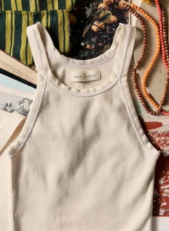 Women Imogene + Willie Tees & Tanks*vintage white ribbed racerback tank